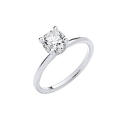 18ct White Gold 1.05ctw Solitaire LAB GROWN Hidden Halo Diamond Ring IGI Certified