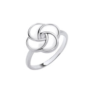 Silver White Shell Swirl Ring