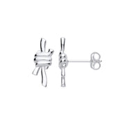 Silver Nautical Reef Knot Studs