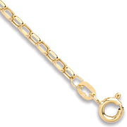 Y/G 2.5mm Hollow Diamond Cut Belcher