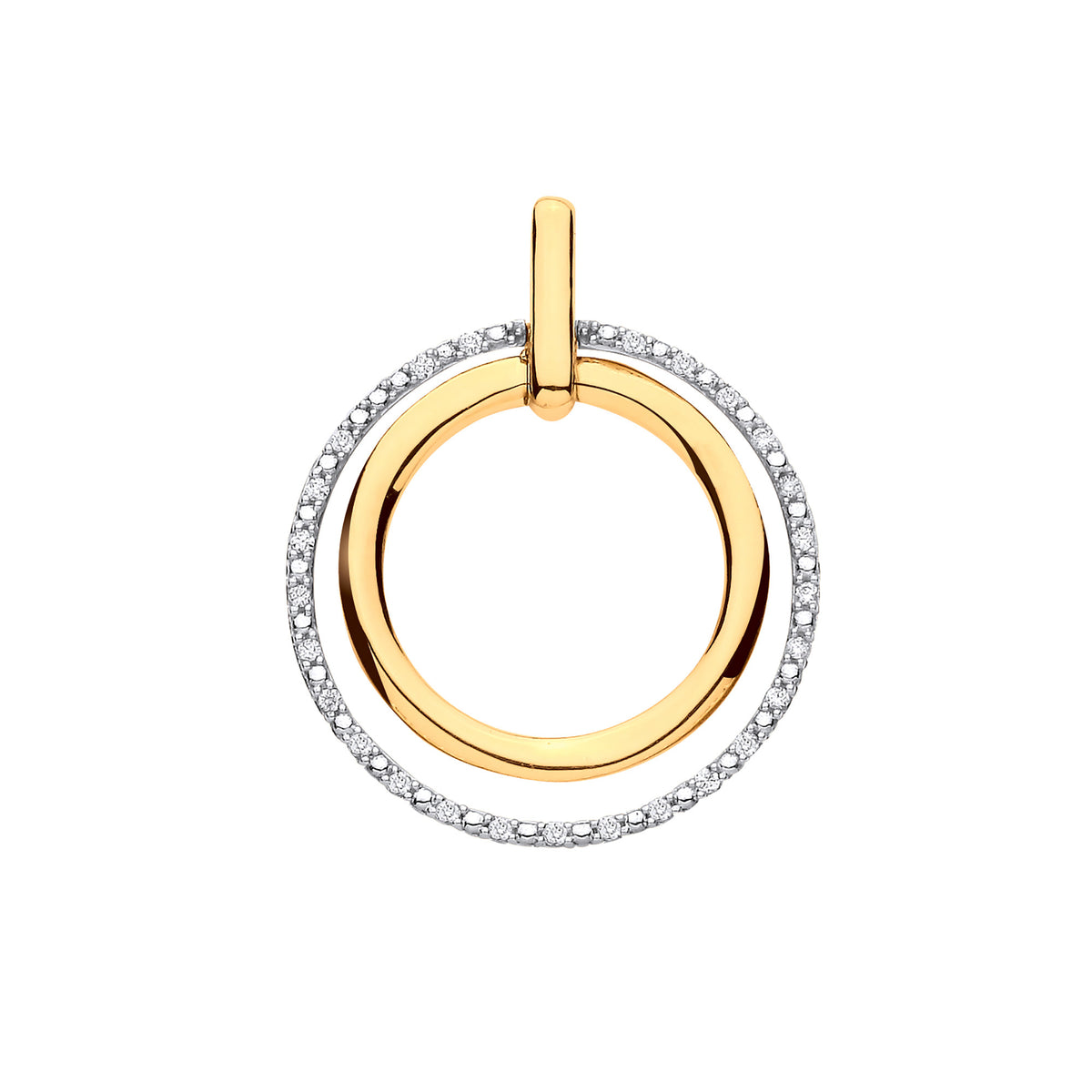 9ct Yellow Gold 0.10ctw Circle of Life Pendant
