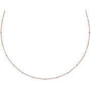 18ct Rose Gold 1.00ct Diamond by the yard Necklace (36in/91cm)