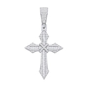 Silver CZs Pointed Cross