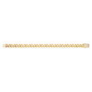 Y/G Cz Curb 9mm Gents Bracelet