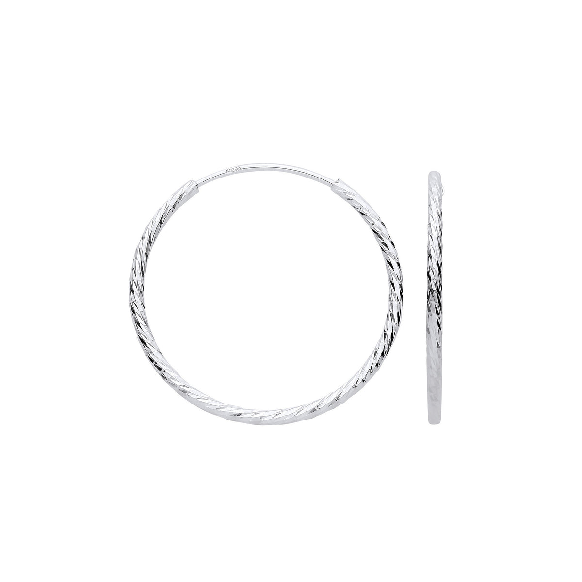 Silver 30mm Hoop Earrings