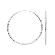 Silver 40mm Hoop Earrings