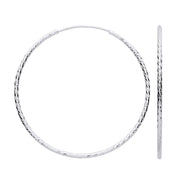 Silver 50mm Hoop Earrings