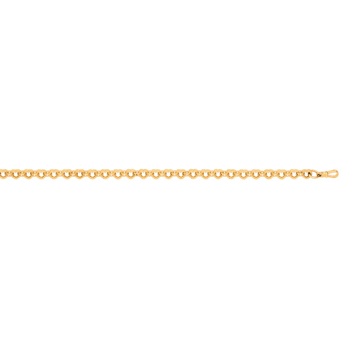 Y/G Heart 7.5mm Link Belcher Bracelet/Chain