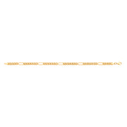 Y/G Panther & Plain Oval Link Ladies Bracelet