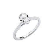 9ct White Gold 1.00ctw Oval Cut LAB GROWN Diamond Ring IGI Certified