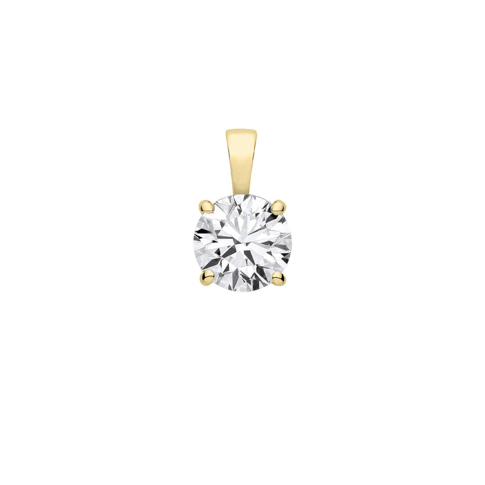18ct Yellow Gold 1.00ctw LAB GROWN Diamond Pendant IGI Certified