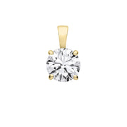 18ct Yellow Gold 2.00ctw LAB GROWN Diamond Pendant IGI Certified