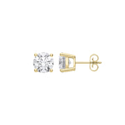 18ct Yellow Gold 3.00ctw Solitaire LAB GROWN Diamond Earrings IGI Certified