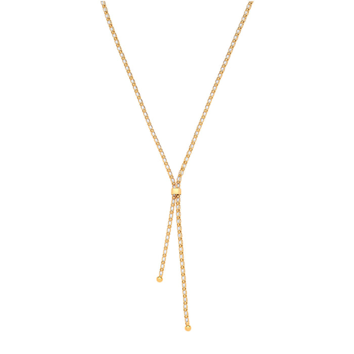Silver YG Plated Necklace filled with CZs