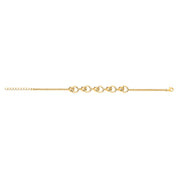 Silver YG Plated Interlocking Circle Bracelet