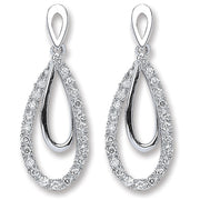 9ct White Gold 0.20ct Dia Drop Earrings