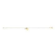 Y/G Key & Heart Ladies Bracelet