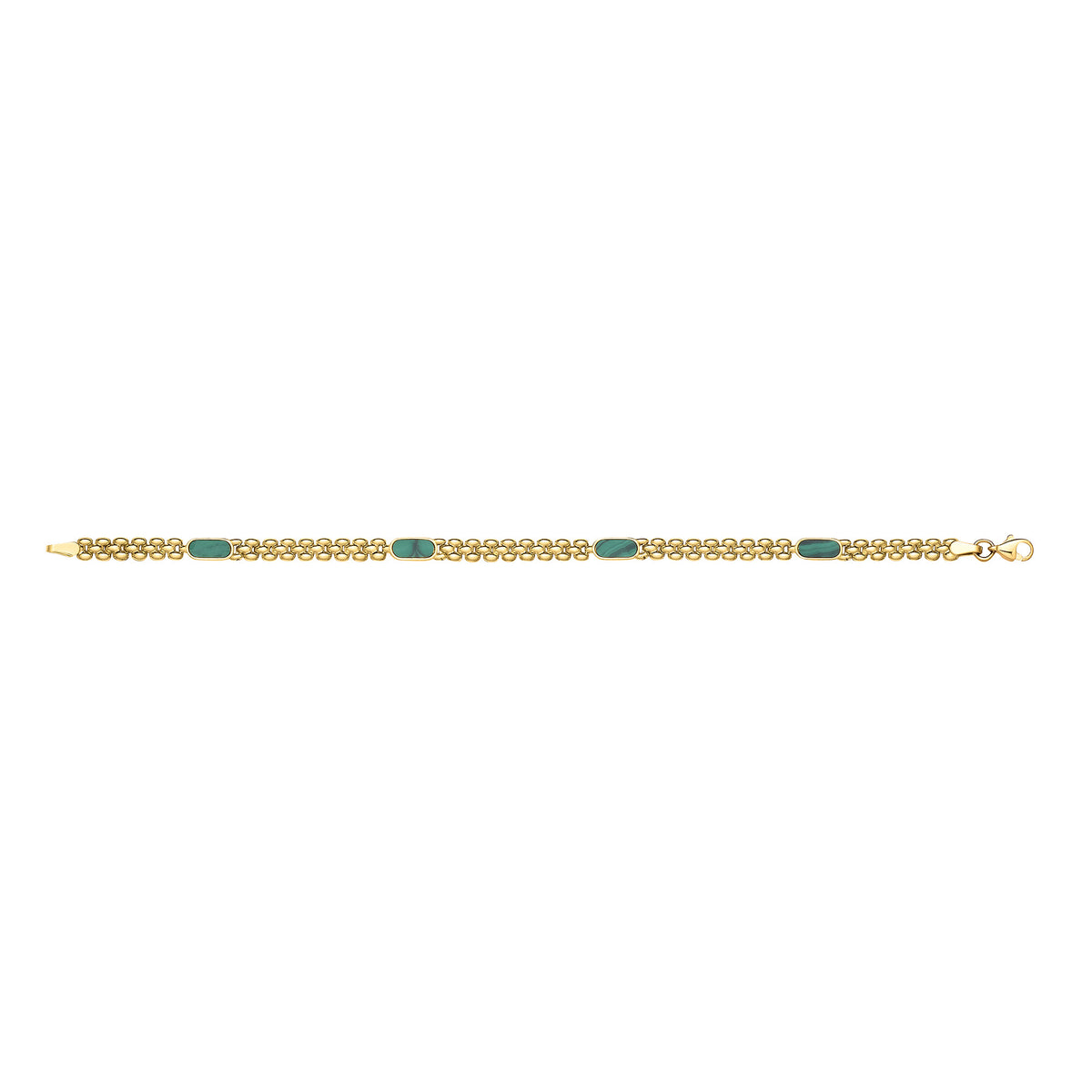 Y/G Green MLCH Panther Link Ladies Bracelet