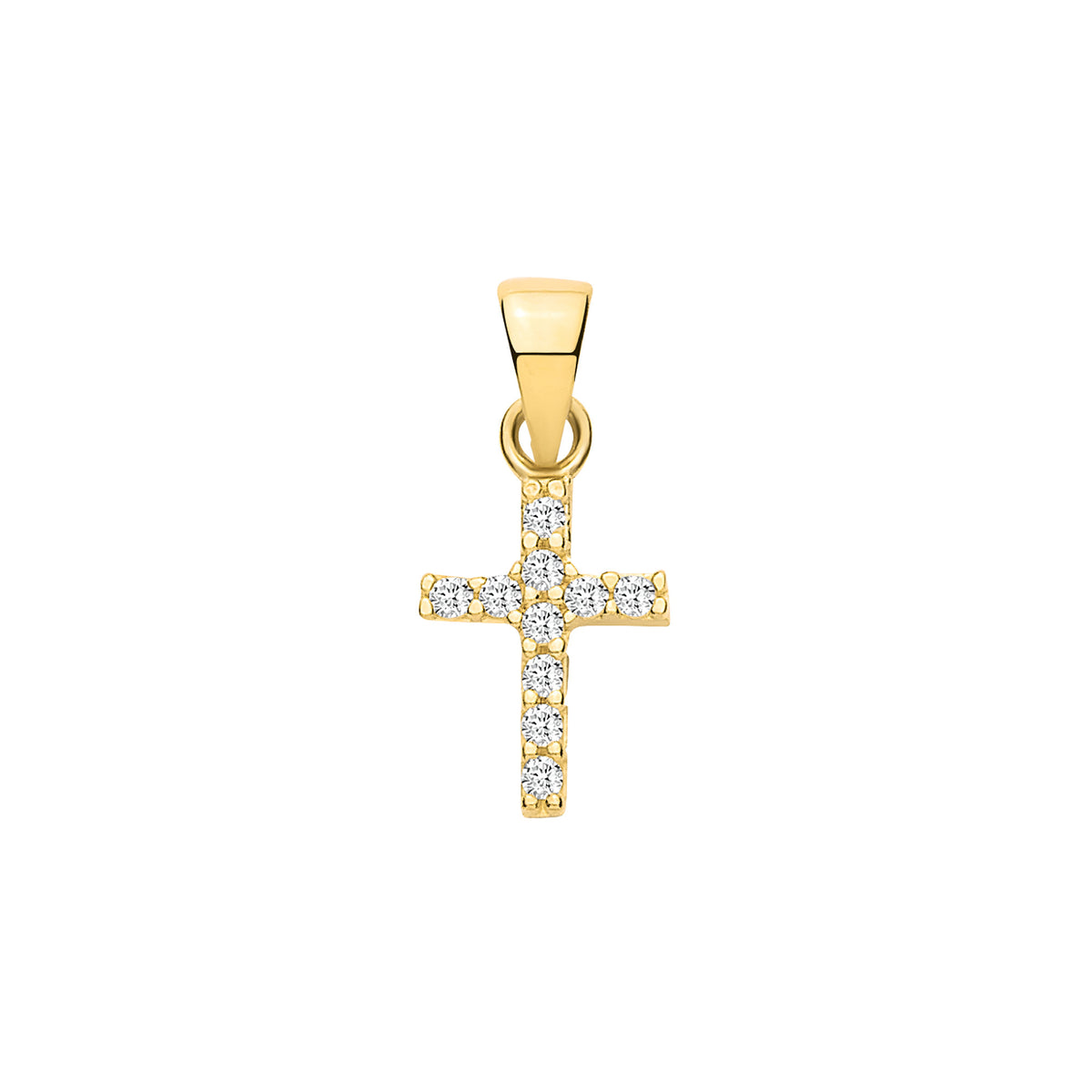 Y/G Tiny CZ Cross
