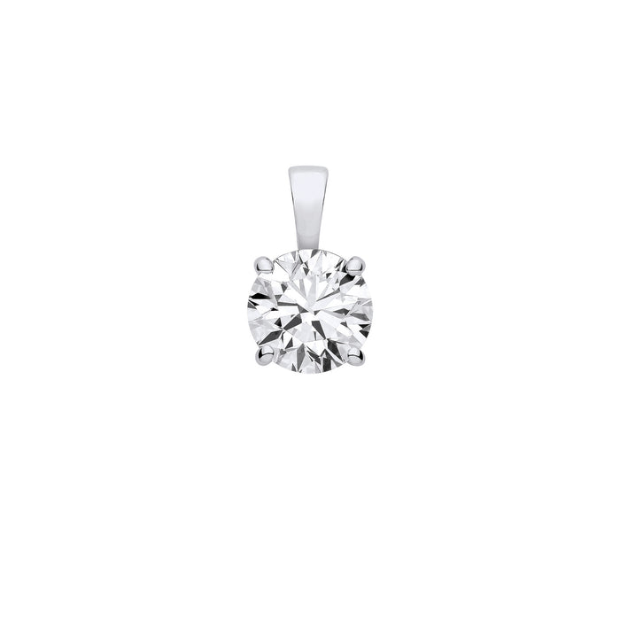 9ct White Gold 1.00ctw LAB GROWN Diamond Pendant IGI Certified