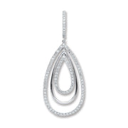 18ct White Gold 0.50ct Diamond Drop Pendant