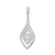 18ct White Gold 0.60ct Diamond Drop Pendant