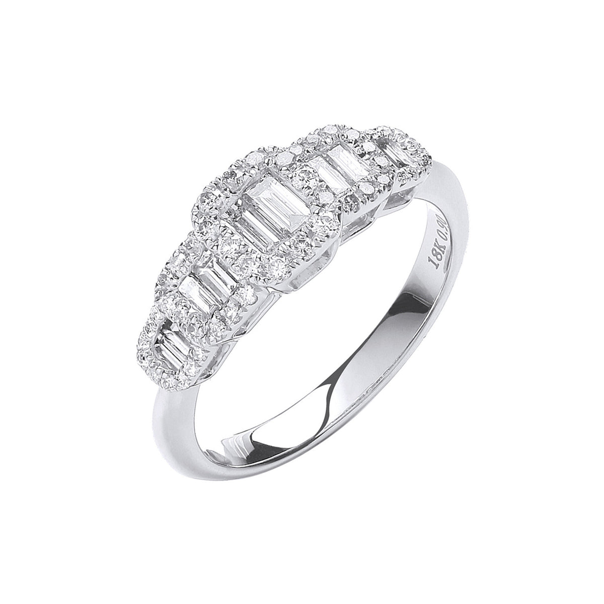 18ct White Gold 0.72ct G-VS Dress Ring