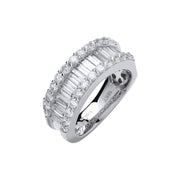18ct White  Gold 2.00ct Baguette & Brilliant Diamond Ring