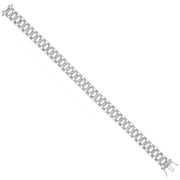 Silver 10mm Fancy Link Gents Bracelet
