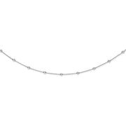 18ct White Gold 2.00ct Diamond by the yard Necklace(36in/91cm)