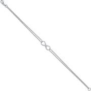 9ct White Gold 0.15ct Diamond Bracelet