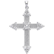 Silver Fancy Cz Cross