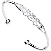 Silver Celtic Design Ladies Bangle