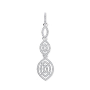 9ct White Gold Drop 0.25ct Diamond Pendant