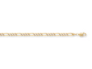Yellow Gold Rhodium Plated Figaro Anklet TGC-AC0011