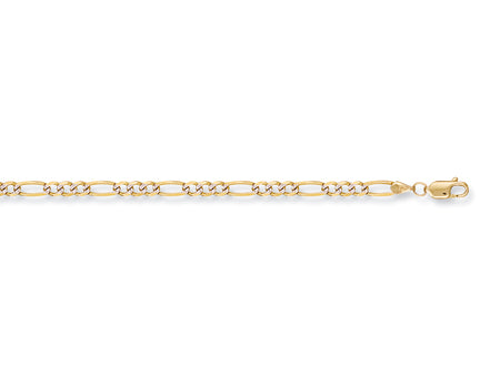 Yellow Gold Rhodium Plated Figaro Anklet TGC-AC0011
