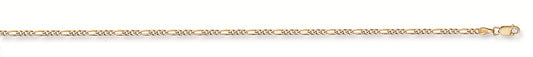 Yellow Gold Rhodium Plated Figaro Anklet TGC-AC0019