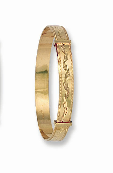 Yellow Gold D/C Expandable Baby Bangle TGC-BN0008