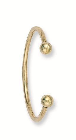 Yellow Gold Solid Baby Torque Bangle TGC-BN0013