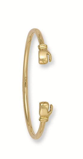 Yellow Gold Baby Boxing Glove Bangle TGC-BN0017