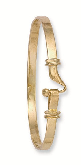 Yellow Gold Ladies Hook Bangle TGC-BN0238-LB