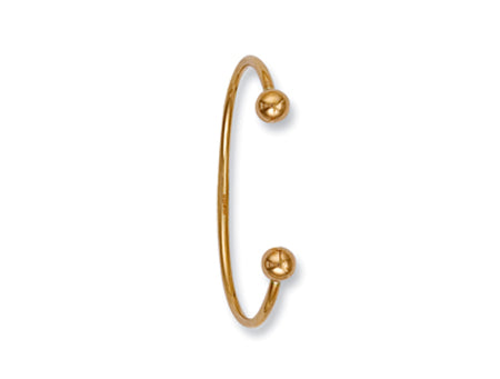 Yellow Gold Hollow Baby Torque Bangle TGC-BN0012