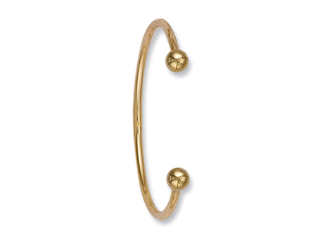 Yellow Gold Ladies 3mm Torque Bangle TGC-BN0025-LB