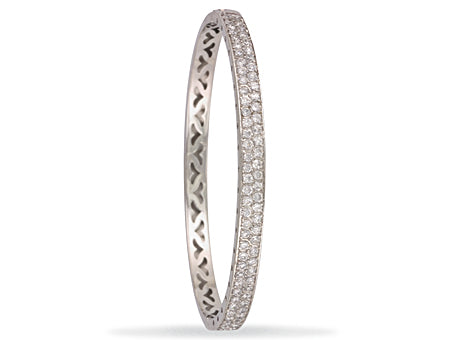 White Gold Pave Set Cz Bangle TGC-BN0372