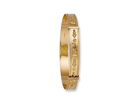 Yellow Gold Maiden D/C Slave Bangle TGC-BN0038