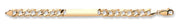 Yellow Gold Plain & Bark Casted Curb Baby ID Bracelet TGC-BR0002