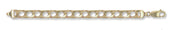 Yellow Gold Plain & Bark Casted Curb Baby Bracelet TGC-BR0003