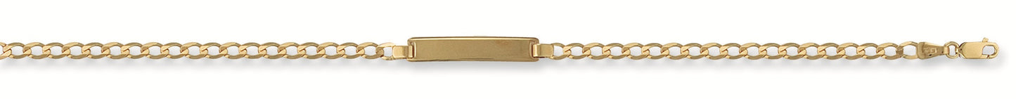 Yellow Gold Ladies Curb ID Bracelet TGC-BR0009-LB