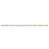 White & Yellow Gold Oval Hollow Link Bracelet  TGC-BR0600