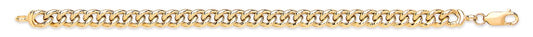 Yellow Gold Hollow Curb Link Ladies/Gents Bracelet TGC-BR0612